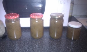 3 1/2 jars of apple and mint jam